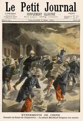 Burning of the Imperial Palace in Peking during the Boxer Rebellion of 1900-01, Cover Illustration of Le Petit Journal, 5 May, 1901