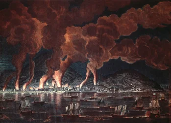Burning of the town of Cap-Francais, Saint-Domingue (Haiti), 1795