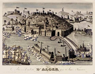 Colonialism: The Blockade of the City of Algiers by the French Army, 1830