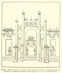 Canton, Building Dedicated to Exams and Literary Ceremonies (engraving)