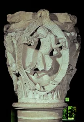 Capital Depicting the Fourth Key of Plainsong