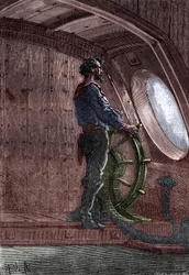 Captain Nemo at the Helm of Nautilus, from 