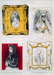 Caricatures of painters, Franz Xavier Winterhalter, Glaize Fils, illustration from Le Salon pour Rire