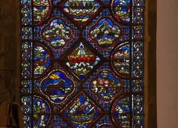 Cathedral of Chartres, Stained Glass: The Life of Noah (detail)