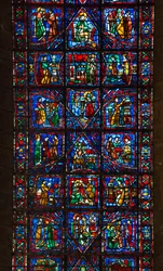 Cathedral of Chartres, Stained Glass: The Life of Saint Fulbert (detail)