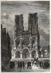 Laon Cathedral - engraving from 