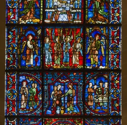 Cathedral of Chartres, Stained Glass: Our Lady of the Beautiful Glass (detail)