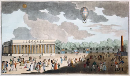 Celebration of Bastille Day, July 14 on the Champs Elysees, Paris in 1801