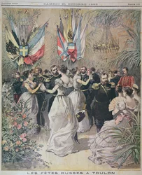 Celebrations in honour of the Visit of the Russian Fleet in Toulon, cover of le Petit Journal