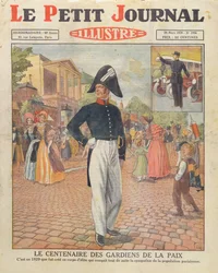 Centenary of the Gardiens de la Paix, cover illustration of Le Petit Journal, 24th March 1929