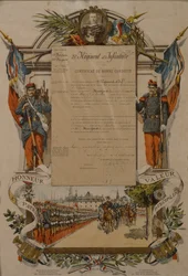 Certificate of good behaviour, 37th Infantry Regiment, 1896
