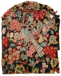 Chair back depicting a bird
