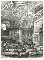 Chamber of Peers, Upper House of the French Parliament from 1814 until its Abolition after the Revolution of 1848 (engraving)