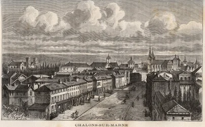 Champagne-Ardenne, Marne (51), Chalons-sur-Marne (current Chalons-en-Champagne) - Engraving in 