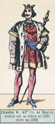 Charles IV, 49th King of France, ascended the throne in 1321, died in 1328
