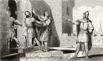Charles III (879-929) the Simple taken prisoner by one of his soldiers, from 
