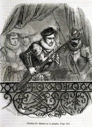 Charles IX pulling on the people - in “Histoire de France” by L.-P. Anquetil