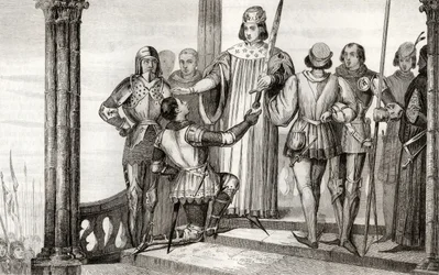 Charles V the Wise Presents His Sword to Duguesdin, from 