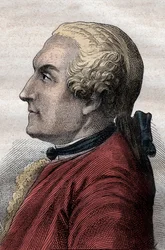 Charles de La Condamine (1701-1774) French explorer and scientist - Portrait of Charles Marie de La Condamine (1701-1774), explorer and French scientist - illustration taken from The Grands Mariners of the 18th century