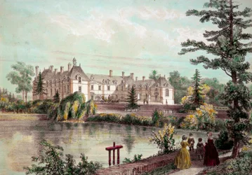 View of the Chateau de la Seilleraye in Carquefou (Loire Atlantique)