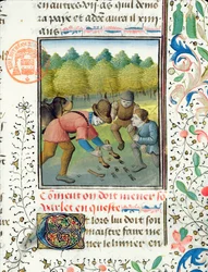 Checking the Tracks of a Stag, from the Livre de la Chasse by Gaston Phebus de Foix (1331-91)