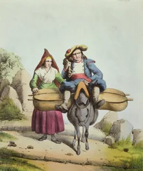 Cheese sellers from the Tarbes region, c.1840
