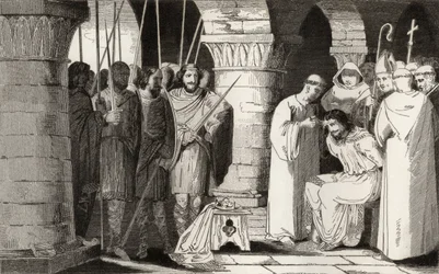 Childeric III is Dethroned and Confined to a Monastery, from 