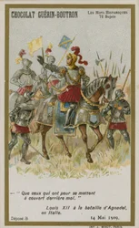 Chocolat Guerin-Boutron Trade Card, Historic Words Series