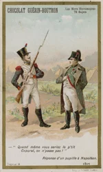 Chocolat Guerin-Boutron trade card, Historic Words series