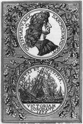 Christian V (1646-99) king of Denmark and Norway, illustration from Description de l