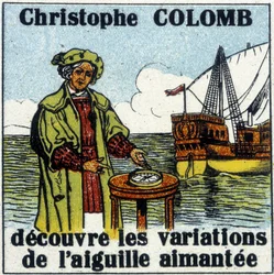 Christopher Columbus discovers the variations of the magnetic needle