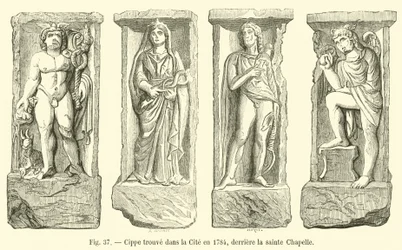 Cippus found in the City in 1784, behind the Sainte Chapelle