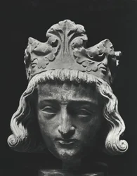 Clovis II, Merovingian Frankish king of Neustria and Burgundy, from Abbey of Saint-Denis, original 13th century (plaster cast)
