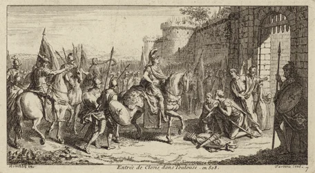 Clovis I, King of the Franks, Entering Toulouse After Defeating the Visigoths, 508