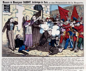 Commune of Paris: Massacre of Monsignor Darboy (1813-1871), Archbishop of Paris, and the prisoners of the Roquette on May 24