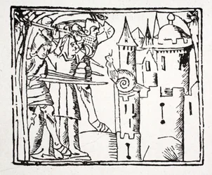 Confrontation Between the Gendarmerie with a Woman and a Snail