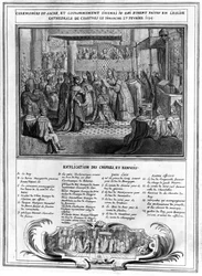 Consecration and Coronation of Henri IV at the Chartres Cathedral on the 27th January 1594