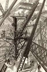Construction of the Eiffel Tower, Paris