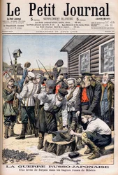 Convicts in Siberia Being Conscripted to Fight in the Russo-Japanese War. Illustration for Le Petit Journal, 27 August 1905