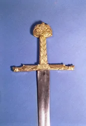 Coronation sword of the Kings of France, belonging to Charlemagne (742-814), known as Joyeuse