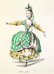 Costume Design for Phrygienne, in Dardanus, a Libretto by Leclerc de Labruere, Composed by Jean-Philippe Rameau, Facsimile by A. Guillaumot Fils