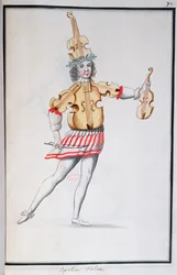 Costume of Apollo-Violin for the Ballet de la Nuit by Jean-Baptiste Lully danced by Louis XIV, 23rd February 1653