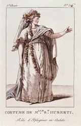 Costume of Miss Huberti for the Role of Iphigenia in Aulide de Gluck
