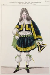 Costume worn by the actor Perrier in Le Misanthrope by Moliere (1622-73)