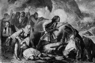Cretan Revolt, Insurrection of the Cretan Population Against the Ottoman Occupation: Engagement Between the Candiotes and the Turks