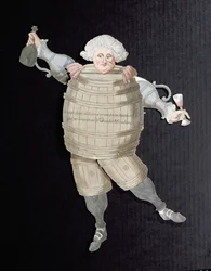 Cut-out of Louis Riqueti (1754-92) Viscount of Mirabeau, nicknamed Mirabeau-Tonneau (barrel) c.1790