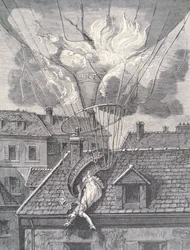 Death of Madame Blanchard in an aeronautical accident in 1819