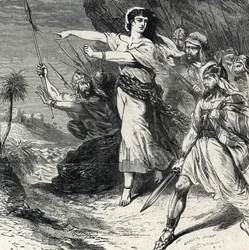 Deborah Leads the People of Israel to Fight (Engraving from 