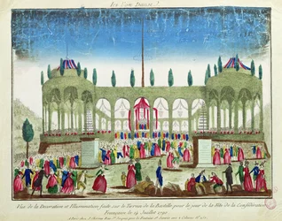 Decoration and Illumination of the Bastille for the Festival of the Federation, 14th July 1790