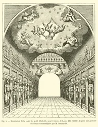 Decoration of the vault of the Petit Chatelet, for the entry of Louis XIII, 1628, after an engraving of the time communicated by Mr. Bonnardot